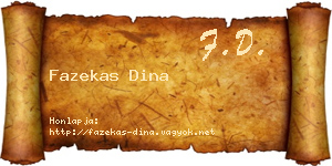 Fazekas Dina névjegykártya